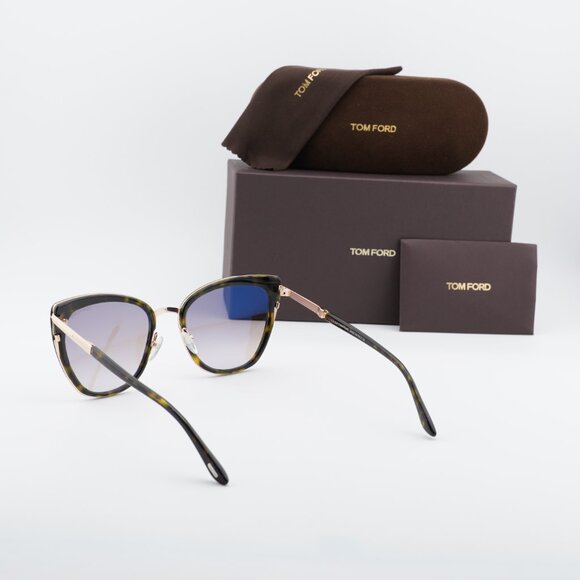 Tom Ford Simona FT0717 52F Cat Eye Sunglasses - Havana/Gold/Brown main image 8